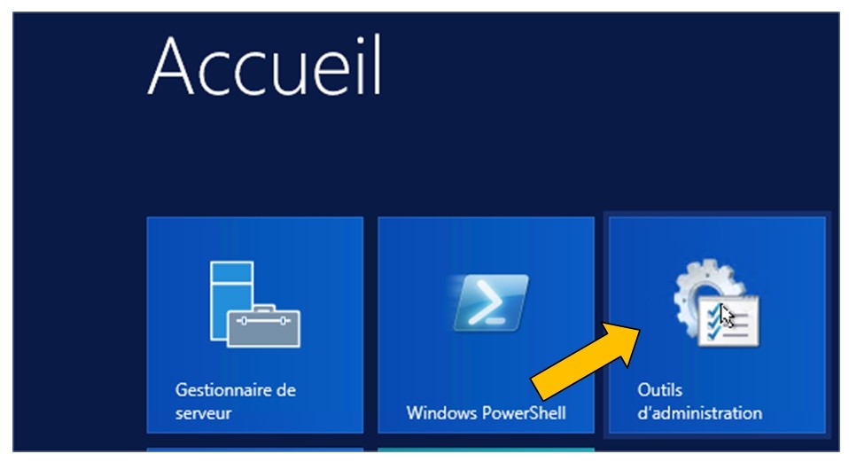 Accueil Windows - Outils d'administration